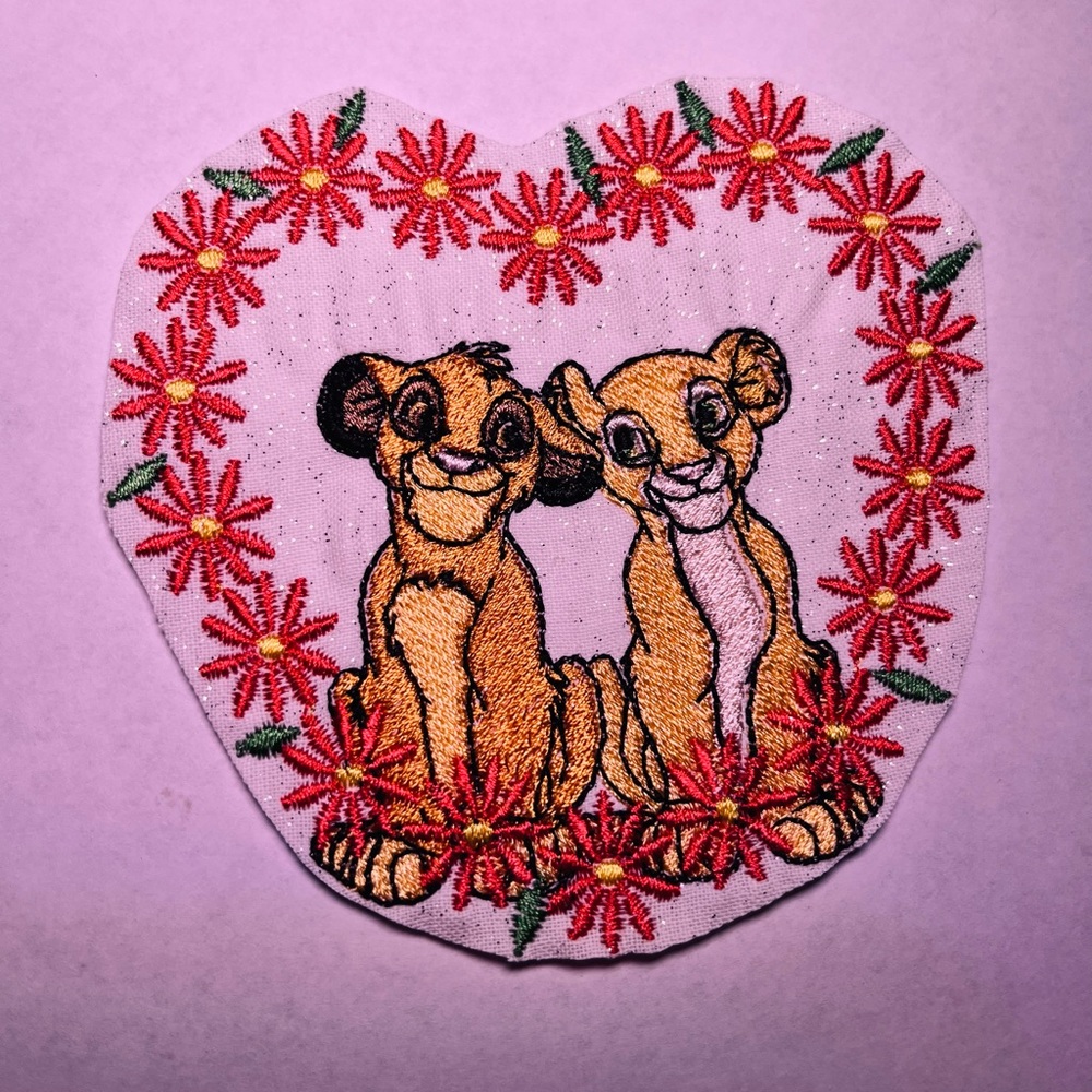 Nala and simba lion king Disney iron on patch